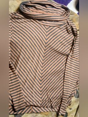 LOFT Striped Chevron Knit Top